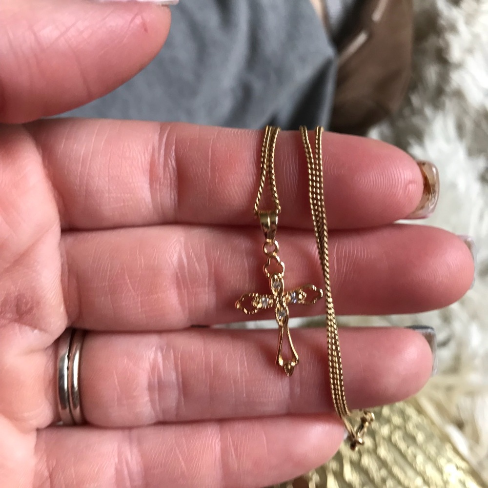 ‼️Buy 1 Get 1 Free sale Gold plated cross necklace - Picture 7 of 7